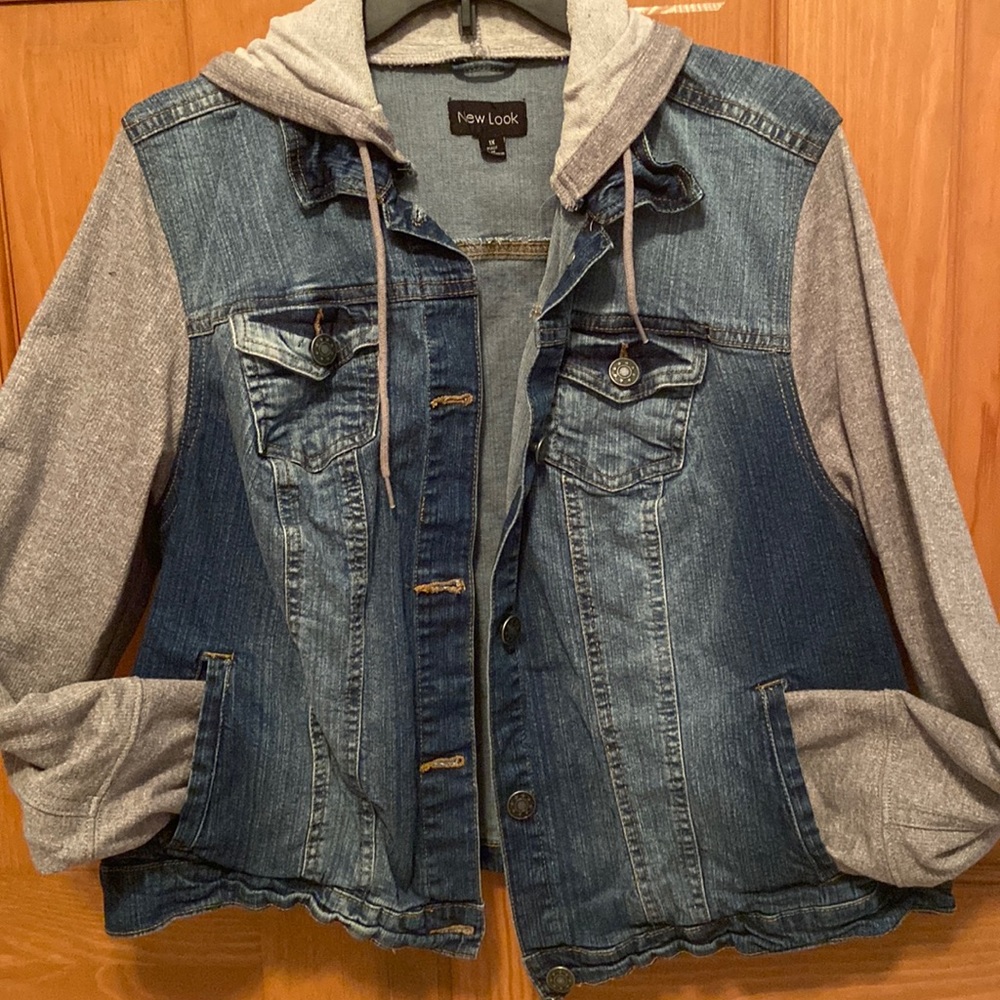 New Look Denim/Sweater Hooded Jacket